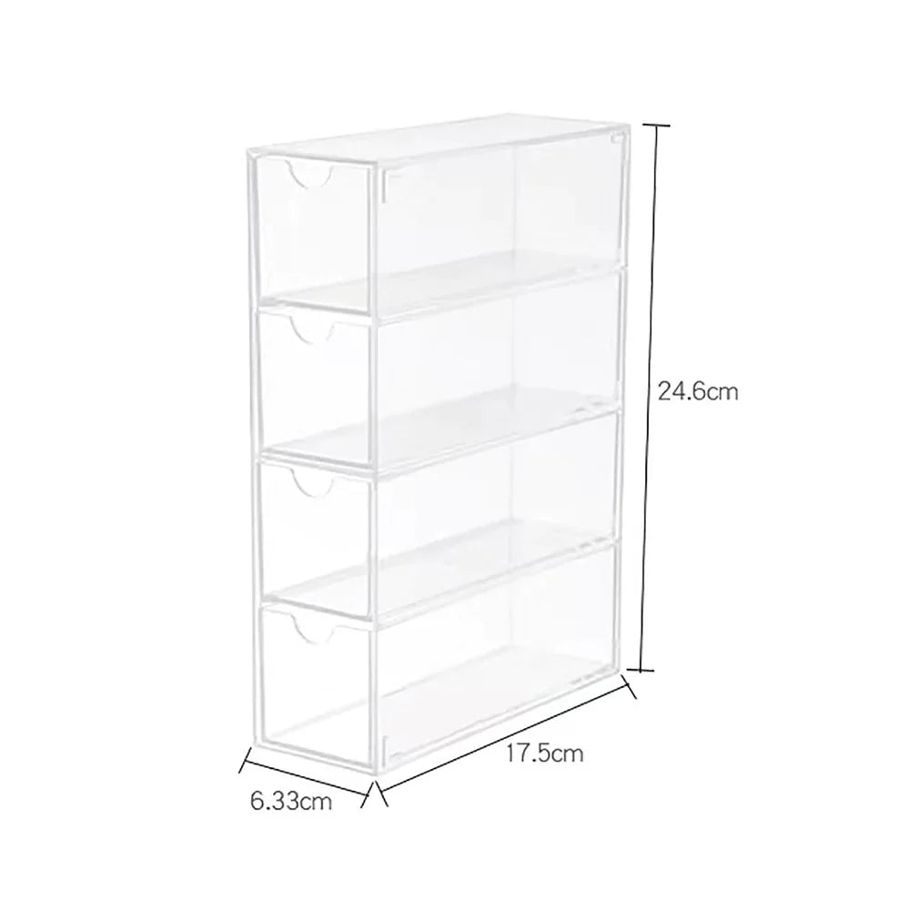 4-Layer Acrylic Sunglasses & Cosmetics Organizer Storage Box - Image 7