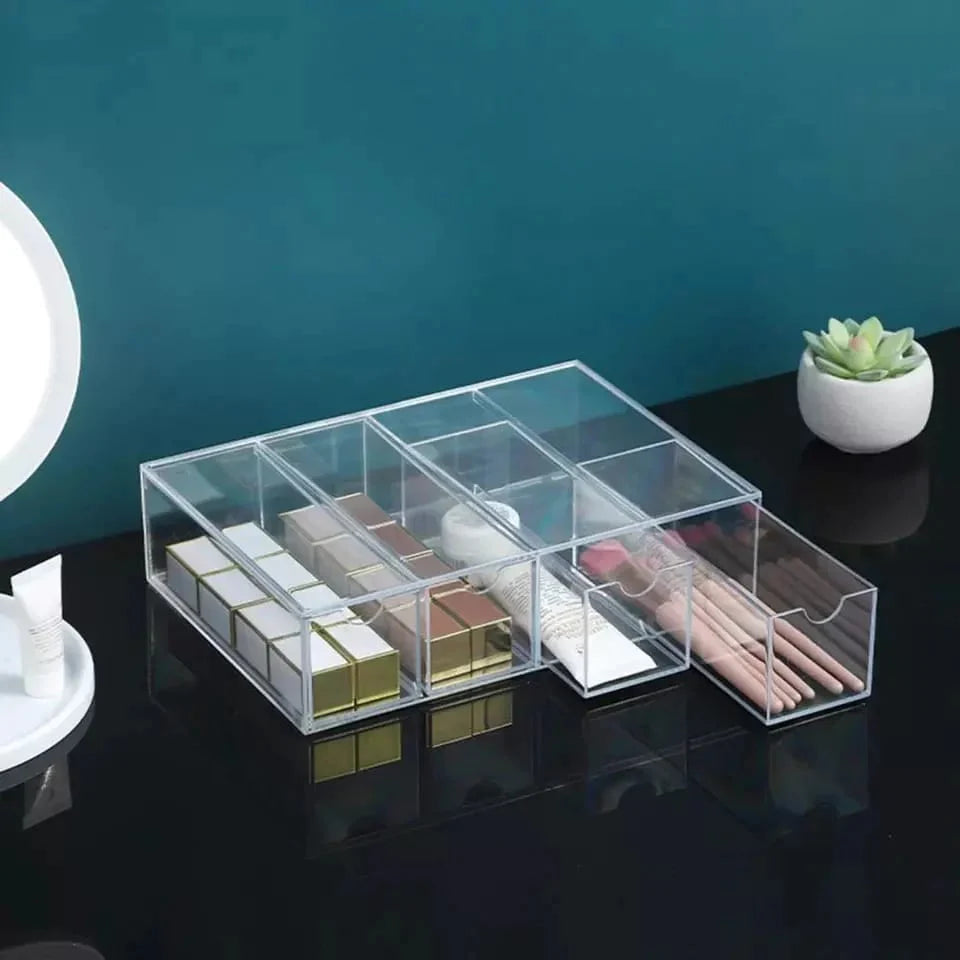 4-Layer Acrylic Sunglasses & Cosmetics Organizer Storage Box - Image 3