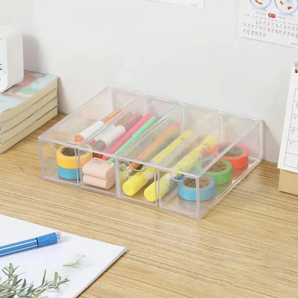4-Layer Acrylic Sunglasses & Cosmetics Organizer Storage Box - Image 5