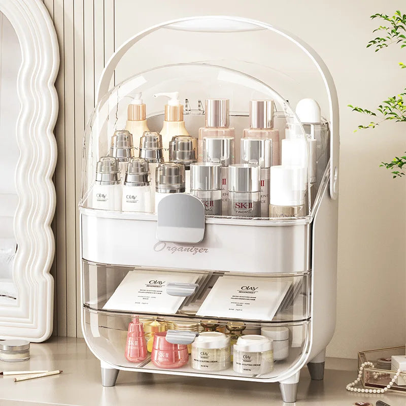 Large Capacity Dustproof Cosmetic & Skincare Organizer - Image 6