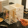 Transparent Acrylic Storage Box | Multi-Layer Dust-Proof Jewelry & Cosmetic Drawer Organizer