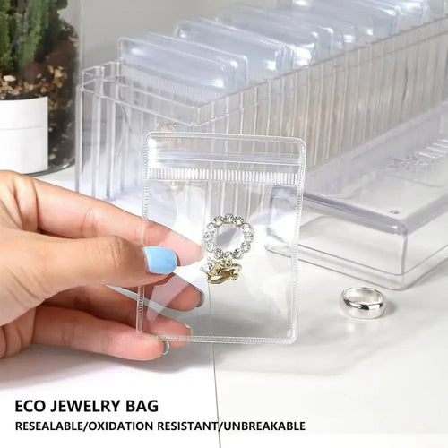20 Pcs Transparent Jewelry Storage Bags | Waterproof Antioxidation Pouches for Travel & Home