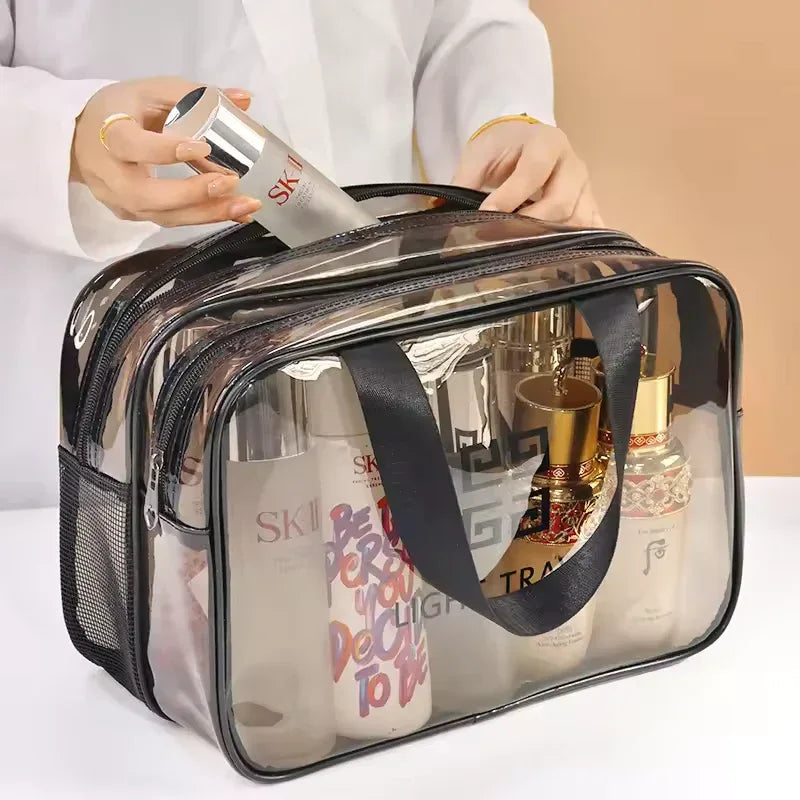 Double Layer Transparent Cosmetic Bag