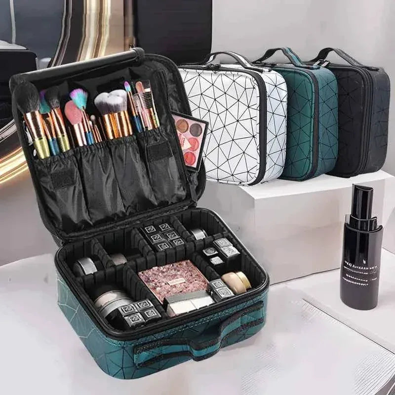 Diamond Cut Cosmetic Bag for Makeup and Essentials
