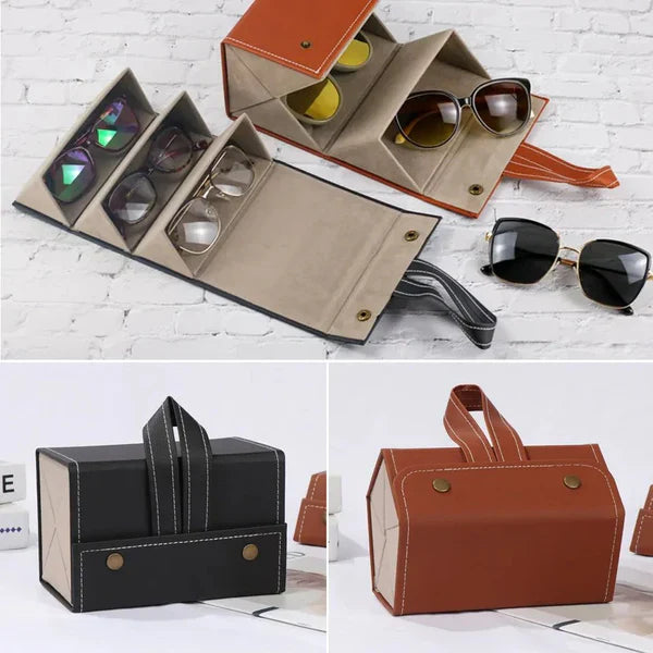 Sunglasses Organizer – 4/5/6 Slots Travel Glasses Case - Image 2