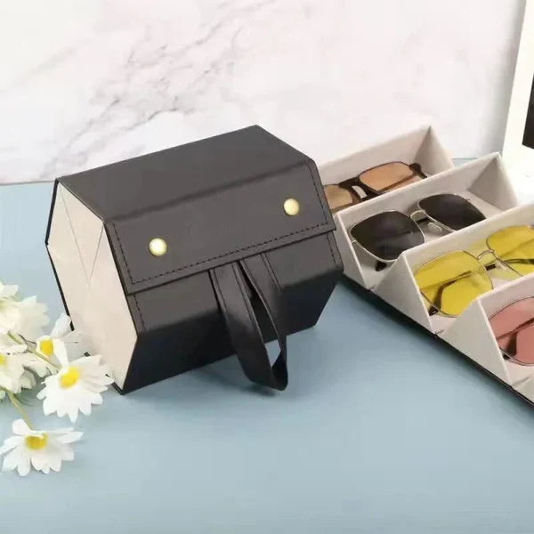 Sunglasses Organizer – 4/5/6 Slots Travel Glasses Case - Image 5