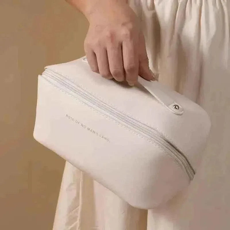 Classy Leather Cosmetic Bag Portable Makeup Pouch for Travel - Image 9