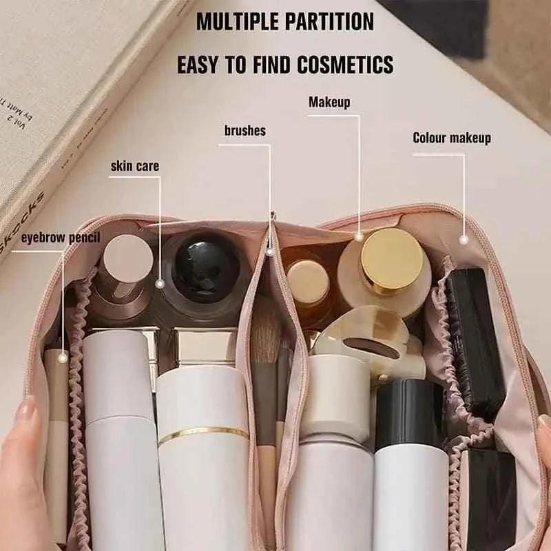 Classy Leather Cosmetic Bag Portable Makeup Pouch for Travel - Image 6
