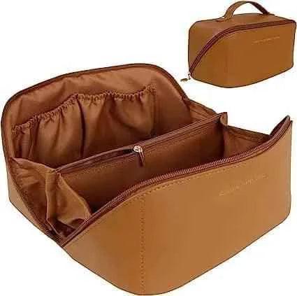 Classy Leather Cosmetic Bag Portable Makeup Pouch for Travel - Image 11