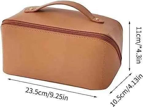 Classy Leather Cosmetic Bag Portable Makeup Pouch for Travel - Image 12