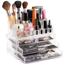 Clear Makeup Organizer with Drawers - Durable & Spacious