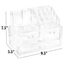 Clear Makeup Organizer with Drawers - Durable & Spacious
