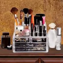 Clear Makeup Organizer with Drawers - Durable & Spacious