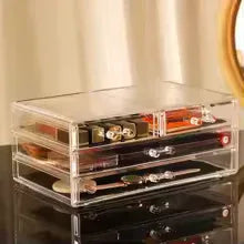Clear Makeup Organizer with Drawers - Durable & Spacious