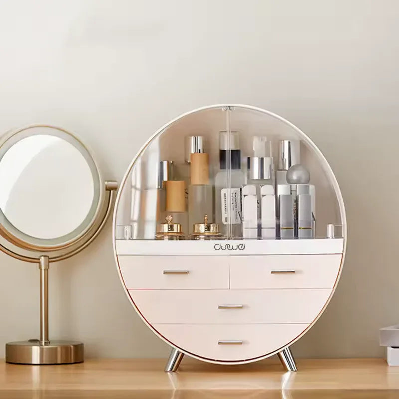 Makeup Organizer with Dust Cover - Stylish Storage