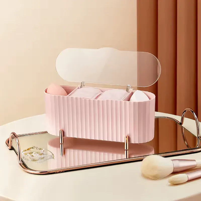 Dustproof Makeup Organizer Box with Lid