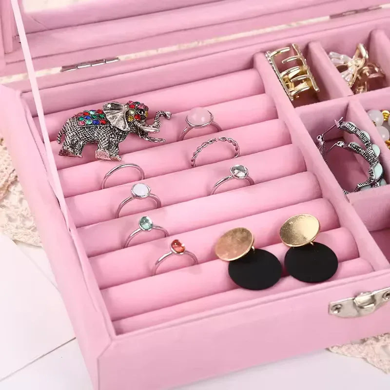Pearl Earring and Ring Organizer Cosmetic Case - Image 4