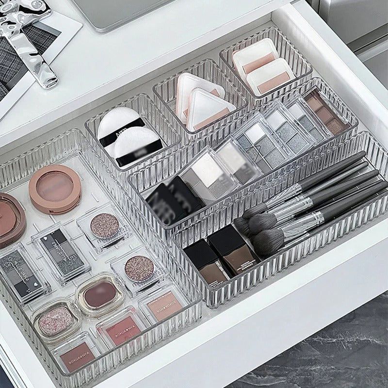 3-Piece Acrylic Drawer Divider & Makeup Tray Set