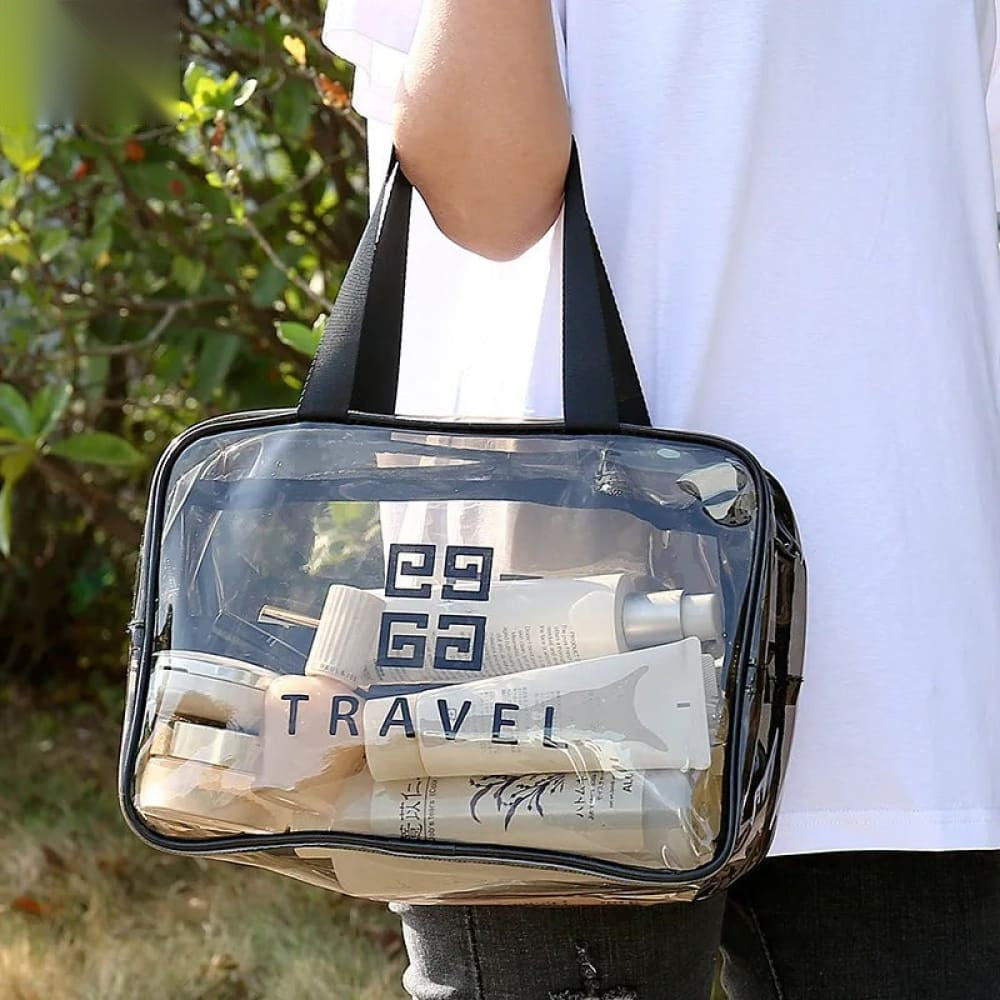 PVC Travel Cosmetic Bag – Transparent Waterproof Travel Organizer